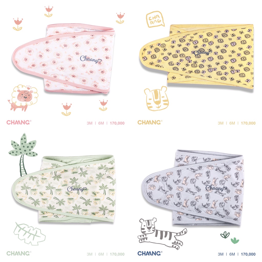 [CHÍNH HÃNG] Quấn kén sơ sinh vải cotton mềm mại Hugme Chaang