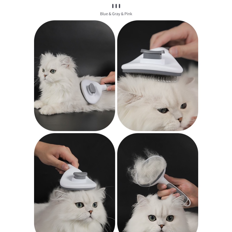 [FREESHIP] Lược chải lông chó mèo có nút bấm chuyên gỡ rối lông thú cưng