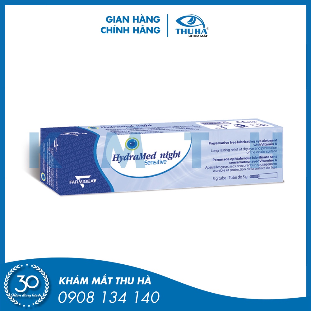 Mỡ vitamin A tra mắt HydraMed Night Sensitive