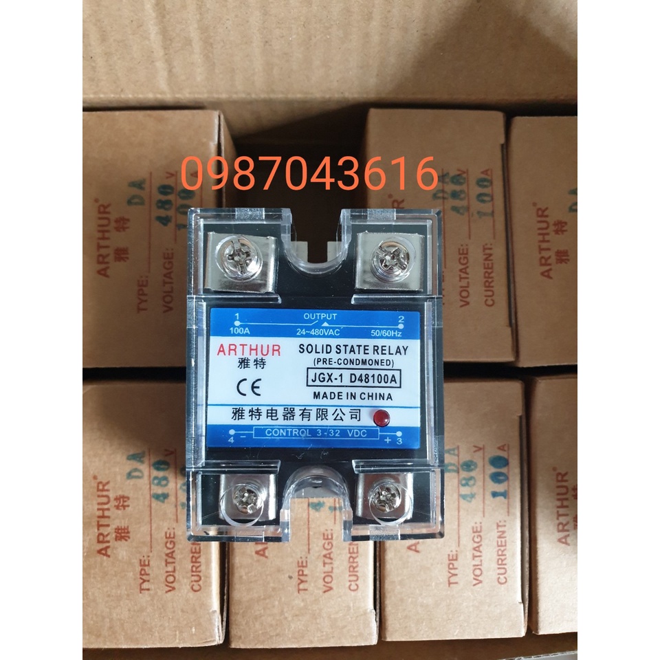 Rơ le bán dẫn Athur 100DA, 100VA, 100AA, 40VA, 40DA, 50VA, 60Va, 80VA, 40AA, đế tản nhiệt nhỏ, đế tản nhiệt to