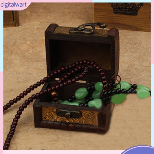 Hộp đựng trang sức bằng gỗ họa tiết hoa phong cách vintage sang trọng