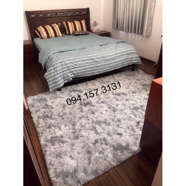 Thảm lông loang - Thảm lông trải phòng ngủ, phòng khách sang trọng ( 2m x 1m6 )