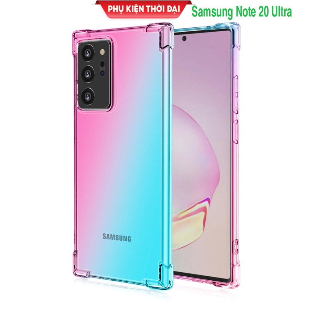Ốp lưng Samsung Note 20 Ultra dẻo đa sắc lồi 4 góc chống sốc thời trang cao cấp