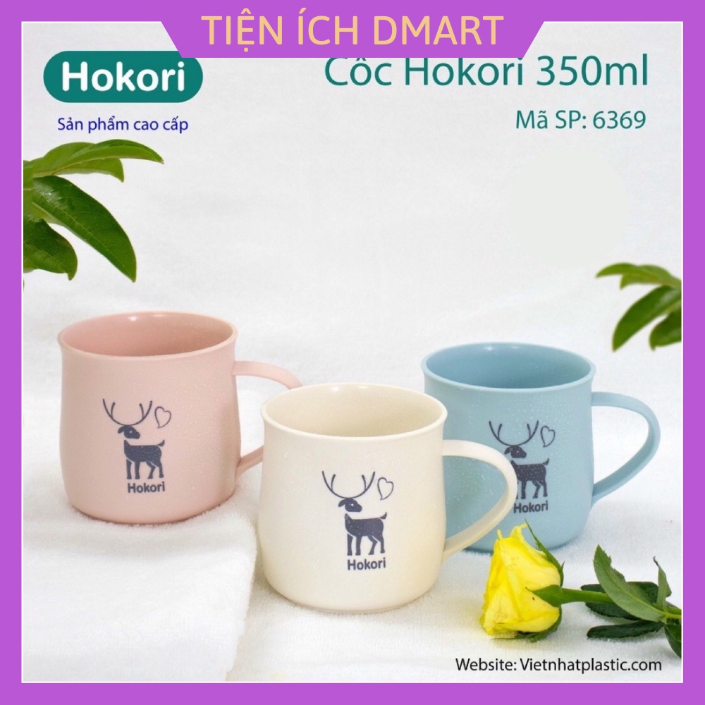 cốc nhựa lúa mạch HOKORI cao cấp , cốc nhựa Việt Nhật chịu nhiệt cao 350ml