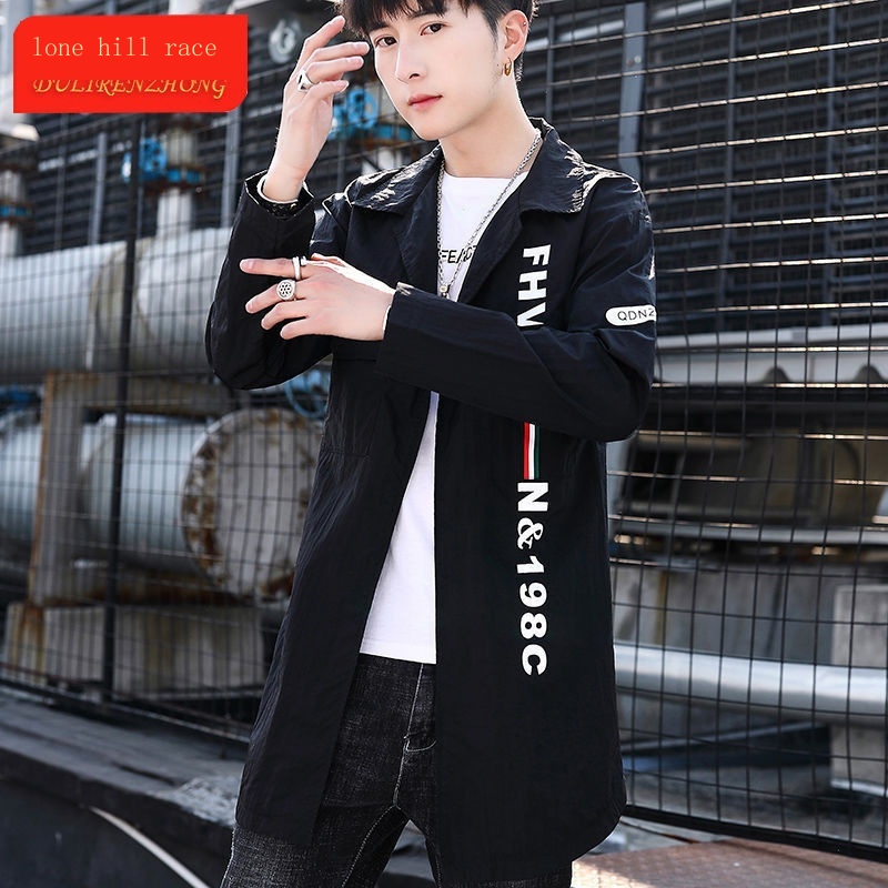 Áo Khoác hoodie Mỏng Chống Nắng Dáng Dài Vừa Vặn Thoáng Khí Thời Trang Mùa Hè Hàn Quốc 2022 Cho Nam