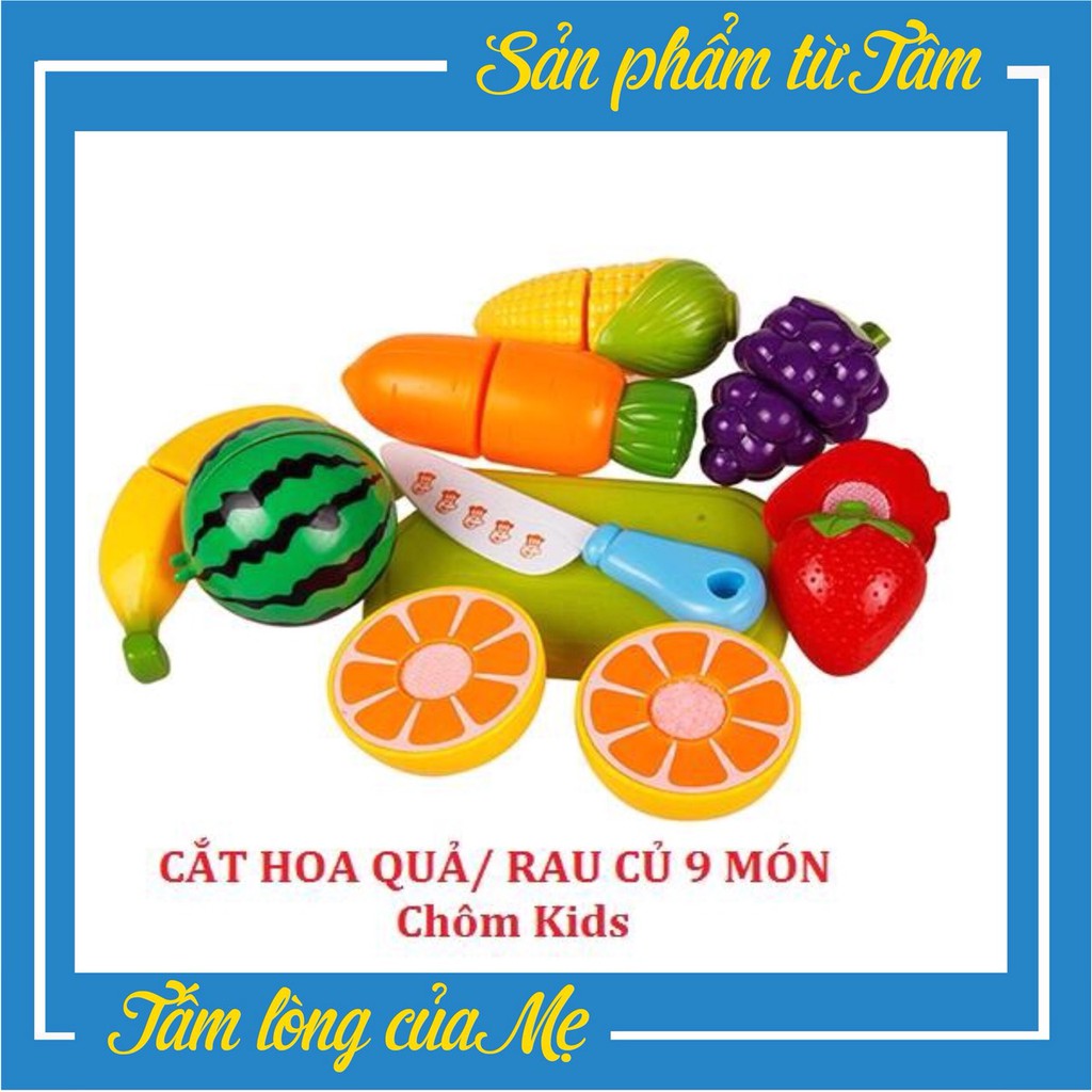 Bộ Cắt Hoa Qủa Rau Củ 9 Chi Tiết Cho Bé Bằng Nhựa