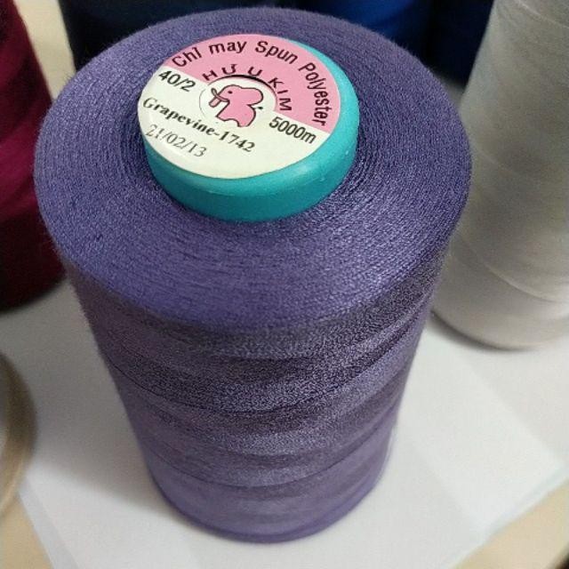 Cuộn chỉ cotton HK- 5000met, chỉ may, chỉ làm tua rua giásale