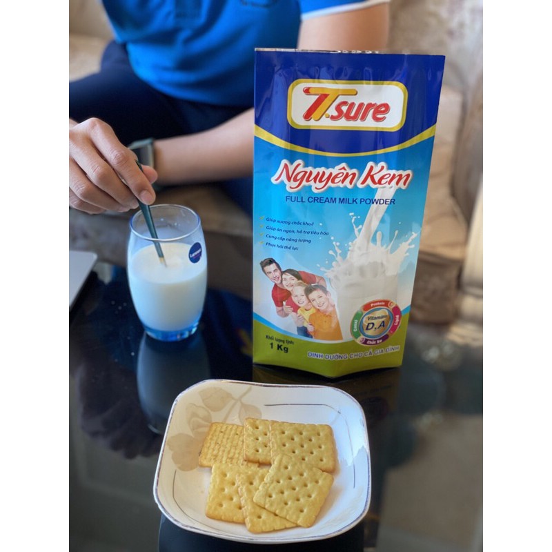 Sữa nhập khẩu New Zealand Tsure Milk Nguyên Kem ( gói  1kg)