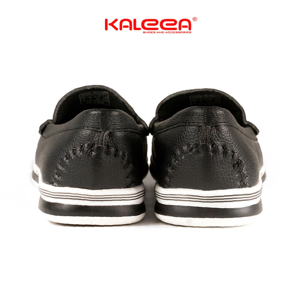 Giày Bệt Nữ Da Bò Moca - KALEEA Đế Bằng Cao Su Chống Trơn Trượt Dày 2.5cm Mũi Trơn - K499 | BigBuy360 - bigbuy360.vn