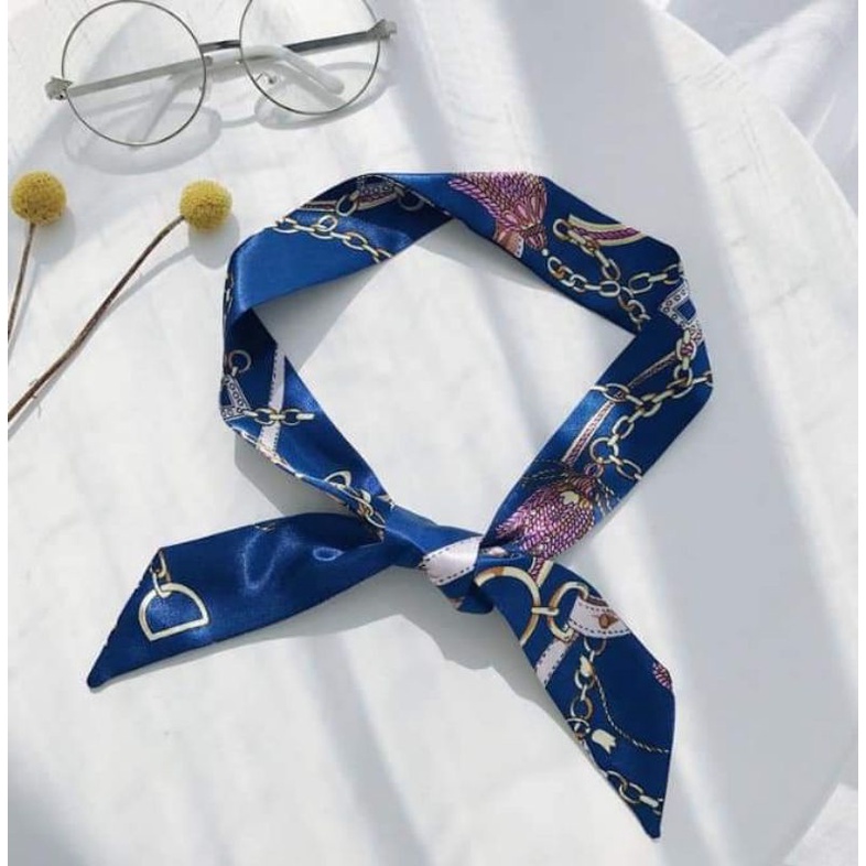 Khăn lụa đa năng buộc tóc làm nơ cổ, làm turban, buộc túi