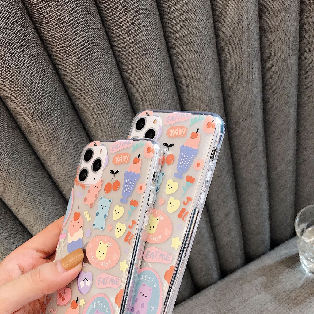 Ốp điện thoại silicone TPU mềm trong suốt họa tiết đáng yêu cho IPhone 11 11pro max XSmax XR 6 7 8 6Plus 8plus | BigBuy360 - bigbuy360.vn