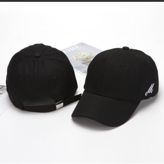 Korean Trendy Sewn On Embroidered Basic Visor Baseball Cap