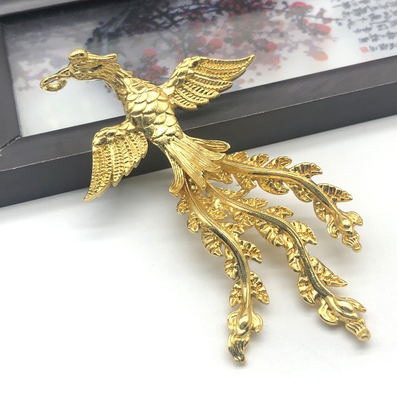 (1 cái)Phiến đúc phượng hoàng 71*42mm, Nguyên liệu làm trang sức cổ trang, Nguyên liệu diy