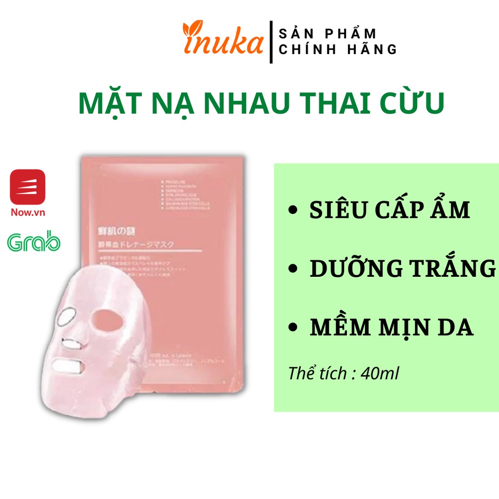 [Hàng Chuẩn Nhật] Mặt nạ nhau thai cừu chính hãng, cấp ẩm cho da, dưỡng trắng da mặt, căng bóng tức thì, min màng.