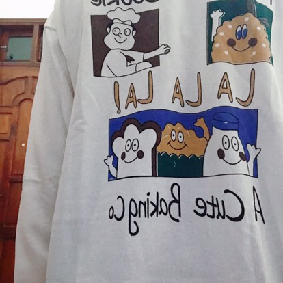 Áo Sweater Trắng In Bánh Cookie, Áo Sweater Dày Dặn Siêu Xinh Hot Trend Anne Boutique Mã 594