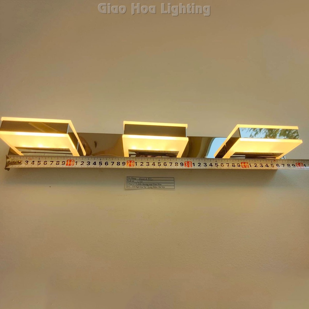 Đèn Led trang trí gắn tường rọi gương, soi tranh inox kiểu dáng hiện đại, sang trọng GH282