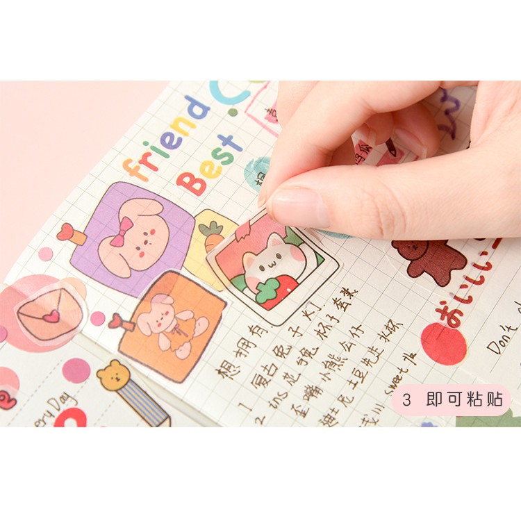 Sticker dán trang trí kệ, hộp, vở, bút siêu xinh, bền, đẹp, dễ sử dụng.