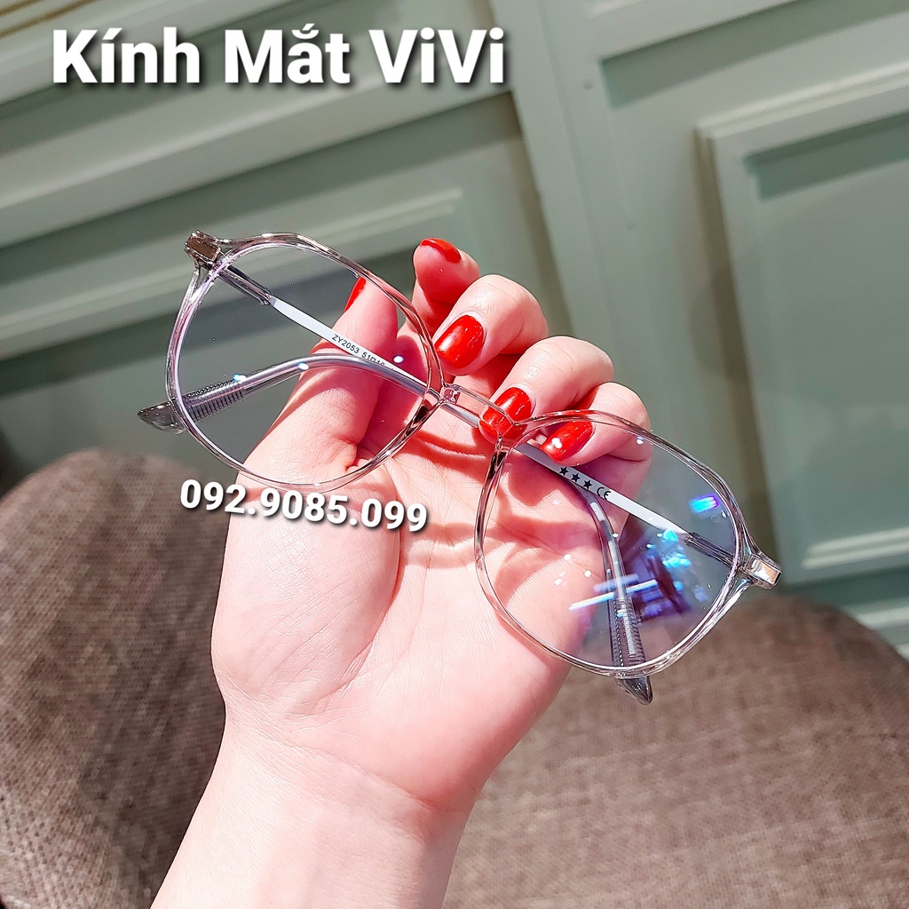 Gọng kính cận thời trang nam nữ V2053 chất liệu nhựa kết hợp kim loại - kính thời trang 0 độ - nhận cắt cận viễn loạn
