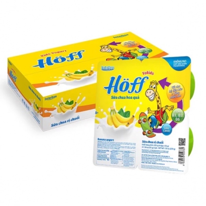 Sữa chua hoff 4 vị cho trẻ 6 tháng tuổi