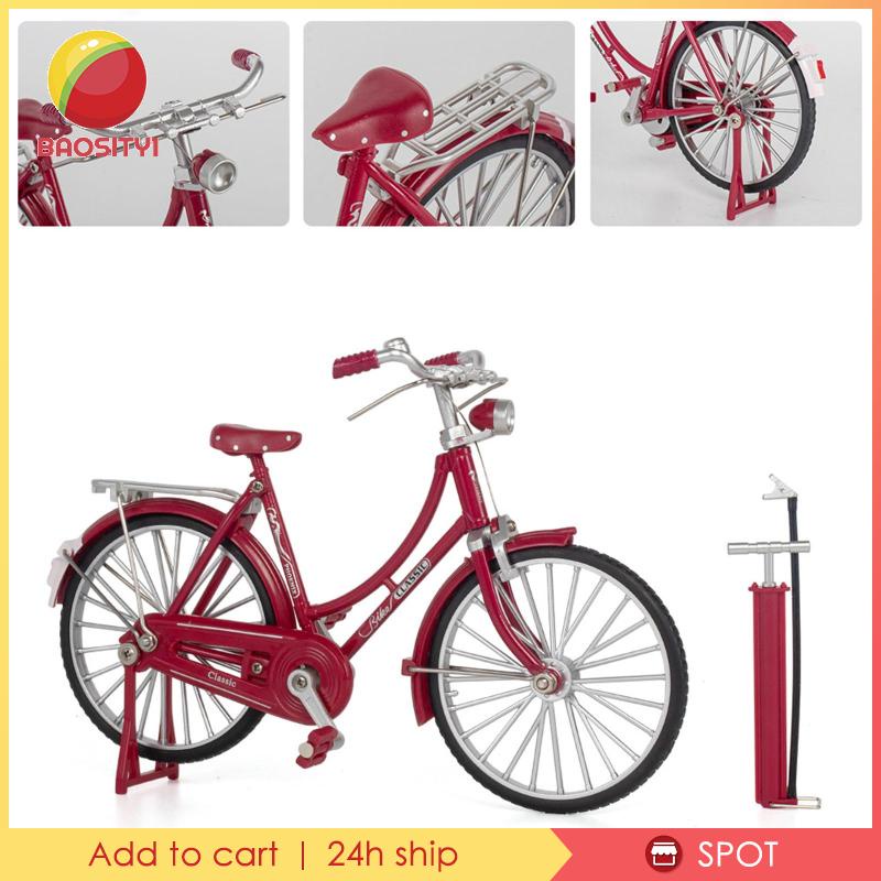 [Baosity1] Mô Hình Xe Đạp 1 / 10 Có Bánh Xe Xoay Được Trang Trí Thủ Công Để Bàn