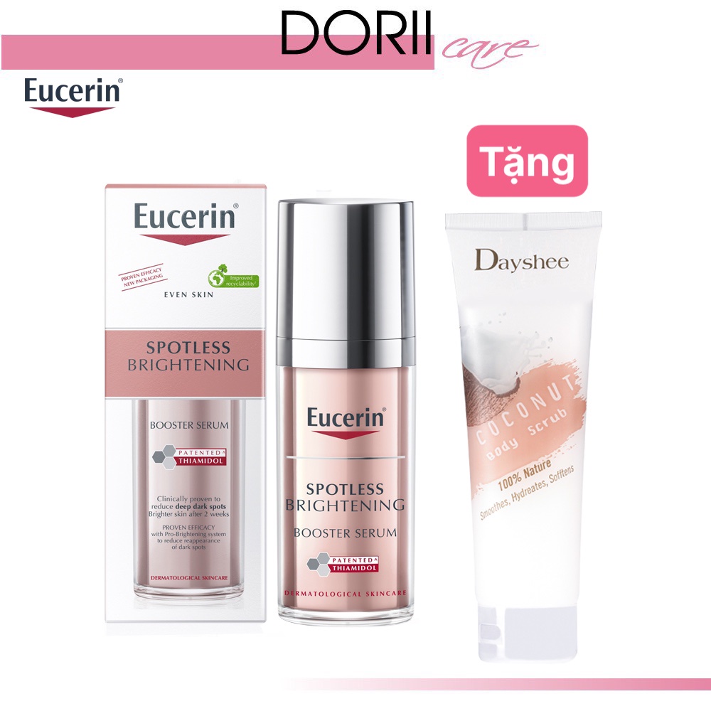 Tinh chất giảm thâm nám và dưỡng trắng da Eucerin Spotless Brightening Booster Serum 30ml TẶNG Tẩy tế bào chết Dayshee