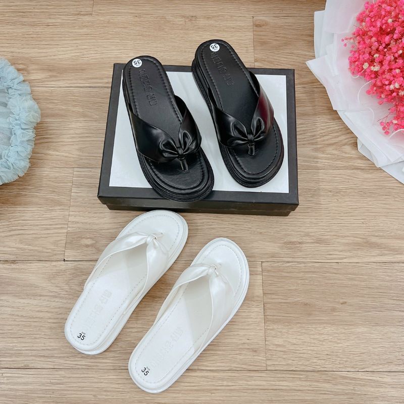 dép lê sỏ ngón, dép tông nữ đế 2cm chất da mềm êm chân mã 54
