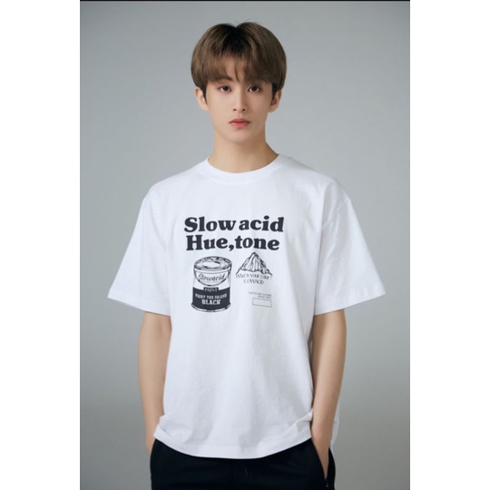 Áo NCT Slowacid kèm card Jungwoo như ảnh