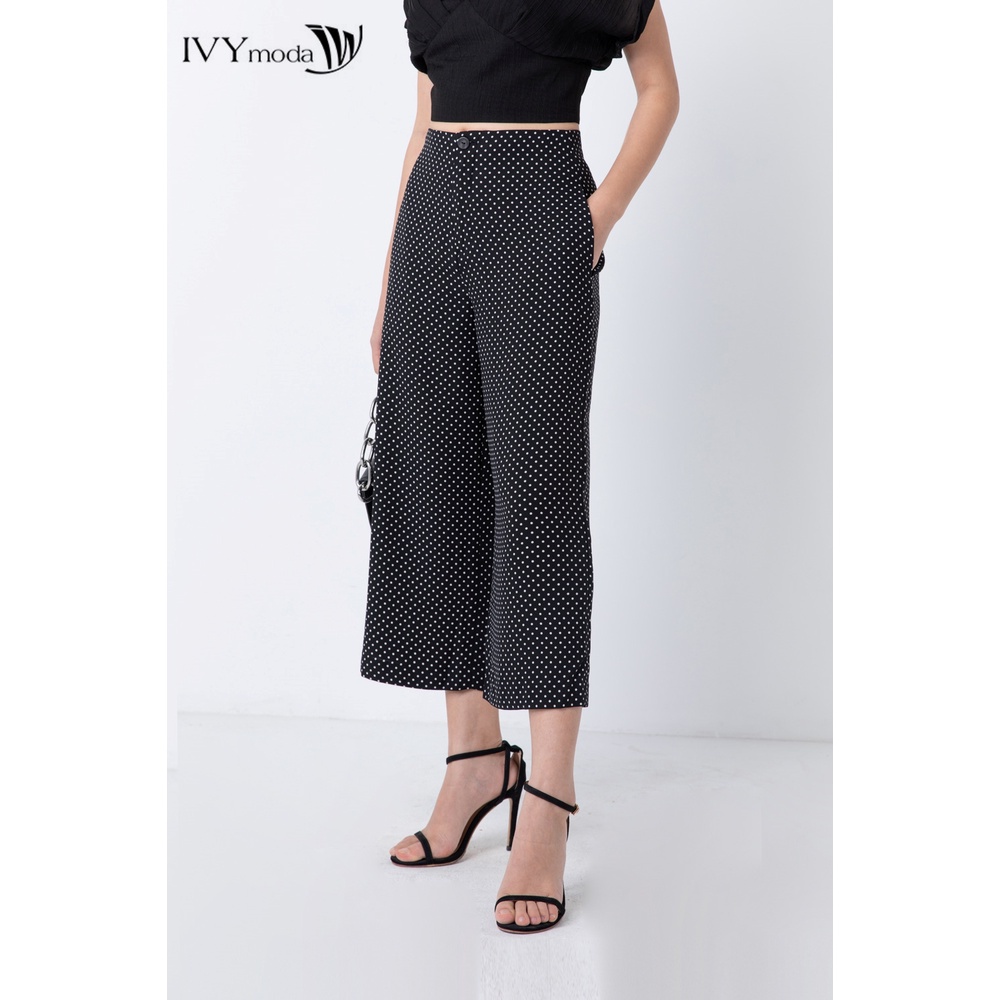 Quần culottes lụa nữ IVY moda MS 21M6692