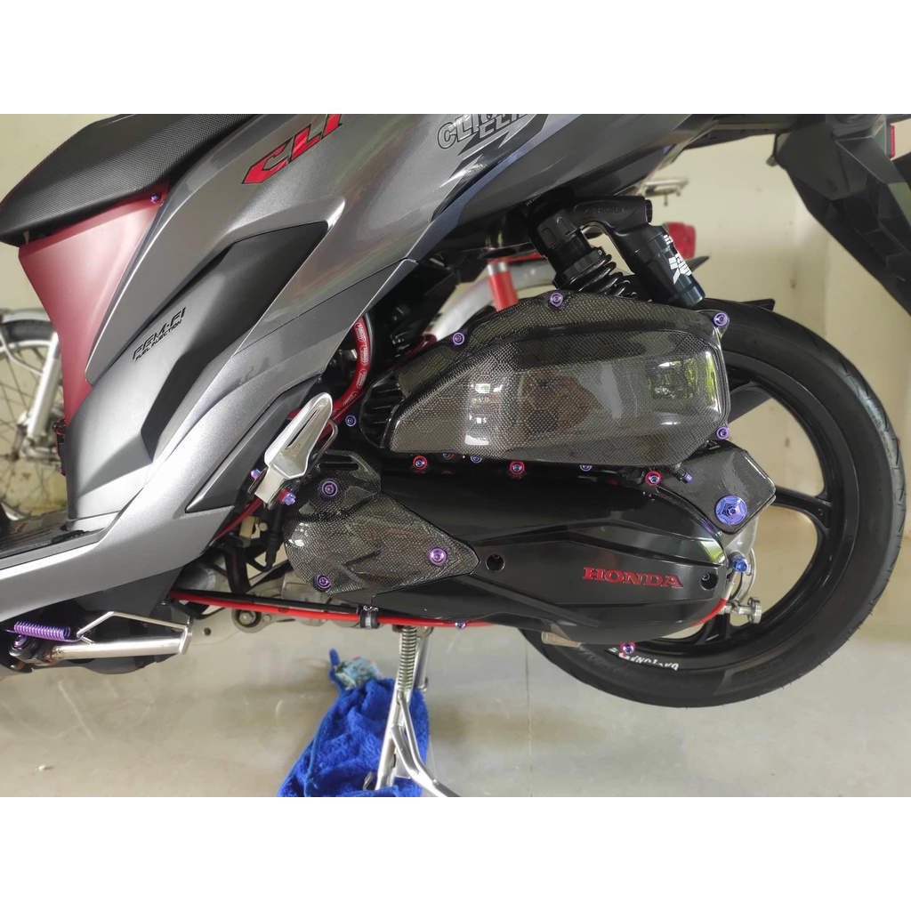 Nắp lốc nồi carbon fiber cho xe Vario Air blade Click
