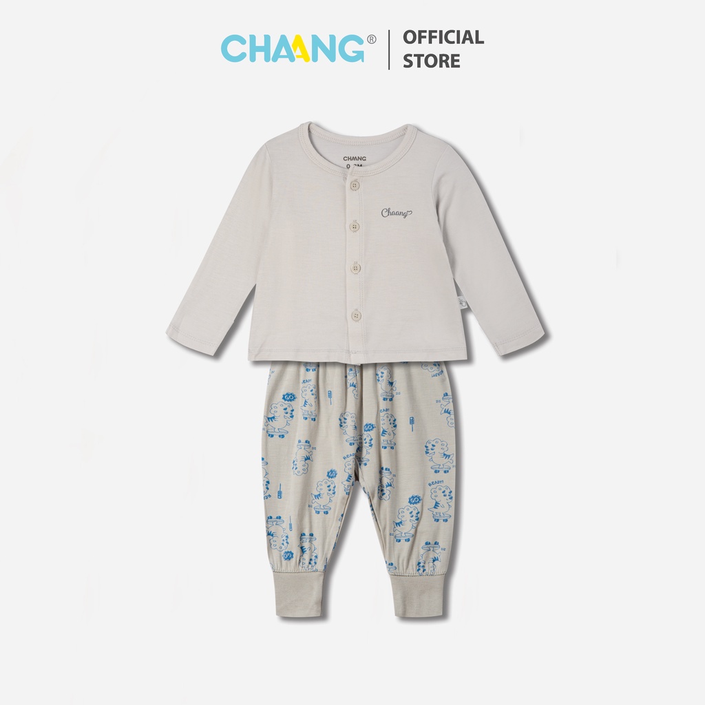 Bộ Chaang dài tay cài giữa petit sơ sinh cao cấp mềm mịn thoáng mát thấm hút tốt in hình đáng yêu cho bé trai bé gái
