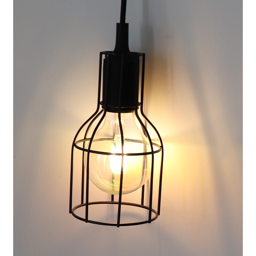 Đèn LED treo tường bằng sắt màu trắng và đen kiểu Bắc Âu