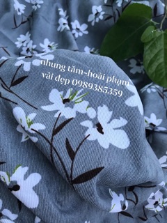 vải nhung tăm hoa lily
