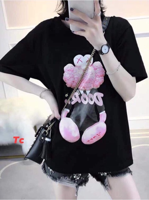 BST Áo gấu in Hồng có chữ TC12 siêu đẹp