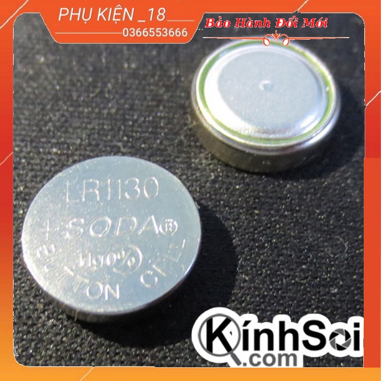 Vỉ 10 viên pin cúc áo LR1130 AG10 dành cho các loại kinh soi
