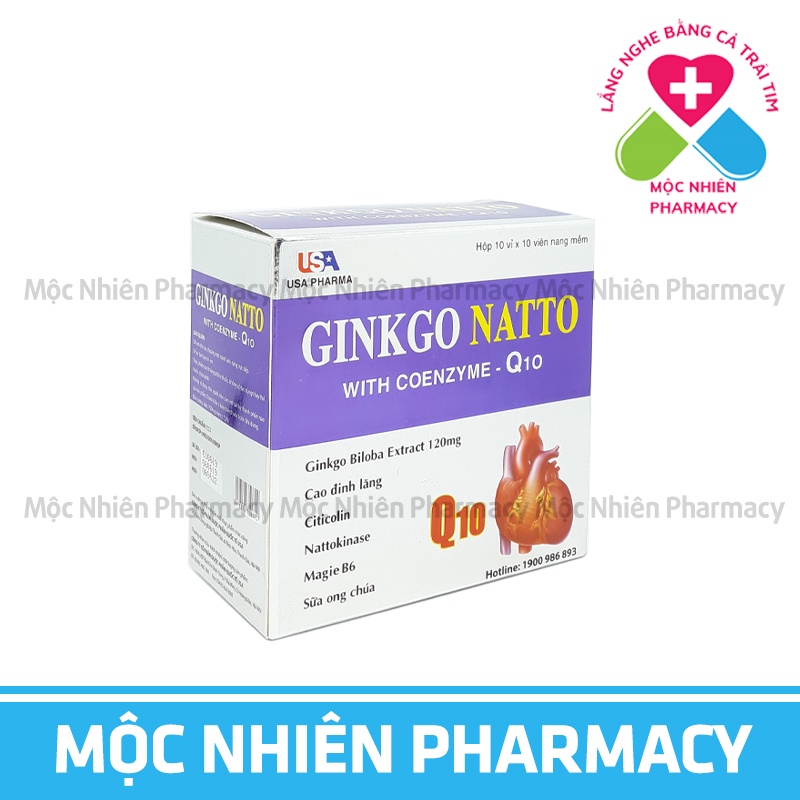 Đau Đầu, Mất Ngủ, Ginkgo Natto Q10, Hỗ Trợ Giảm Đau Đầu, Mất Ngủ, Rối Loạn Tiền Đình, Tê Bì Tay Chân