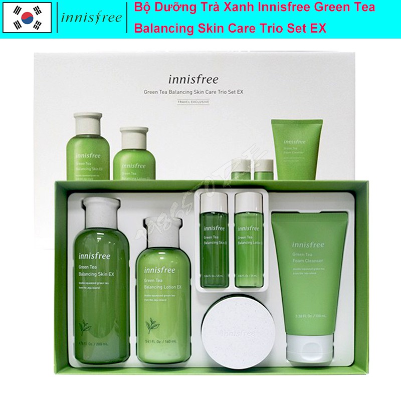 Bộ dưỡng Innisfree Green Tea Balancing Skin Care Trio Set EX