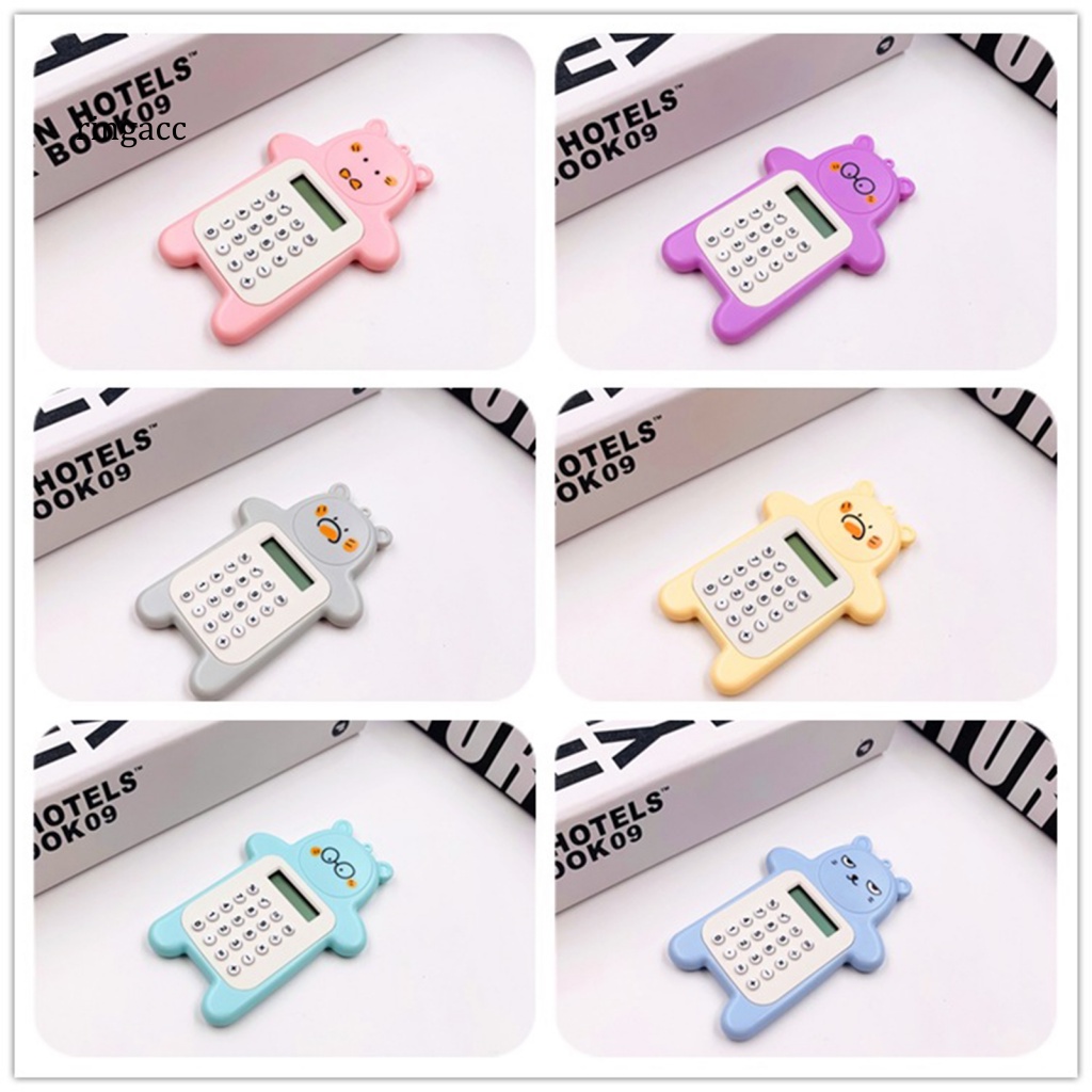 Máy Tính Cầm Tay Mini Màn Hình Kỹ Thuật Số Họa Tiết Hoạt Hình Dễ Mang Theo Tiện Dụng