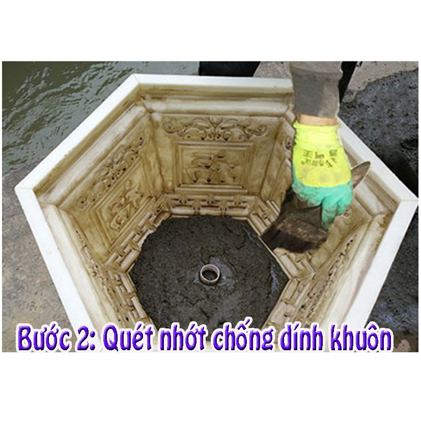 Khuôn Chậu Đúc Bê Tông CHất Liệu ABS 25x20cm