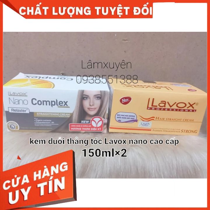 KEM DUỖI TÓC THẲNG LAVOX NANO COMPLEX( TÓC KHỎE )150 Ml×2