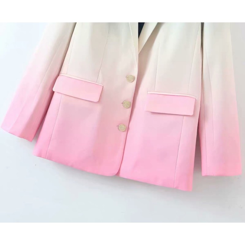 Vest blazer tay dài màu ombre tqxk
