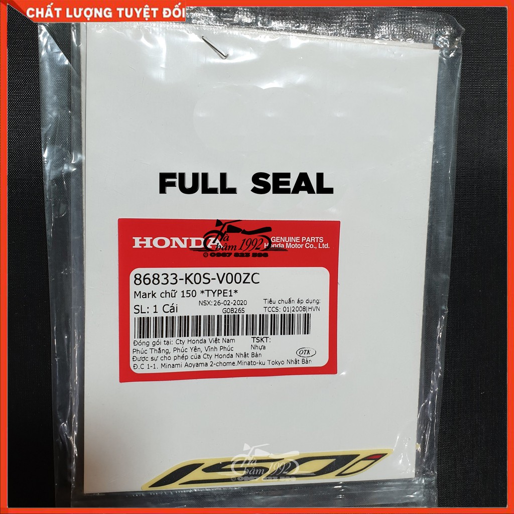 Tem Chữ 150i  SH 2017 - 19 Và SH 2020 - 22 Chính Hãng Honda (Lưu Ý Chọn Đúng Phân Loại)