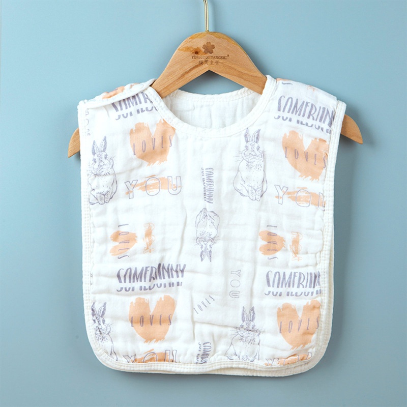 Khăn Lau Nước Bọt Chất Liệu Cotton Gạc Mềm In Họa Tiết Hoạt Hình Cho Bé Sơ Sinh