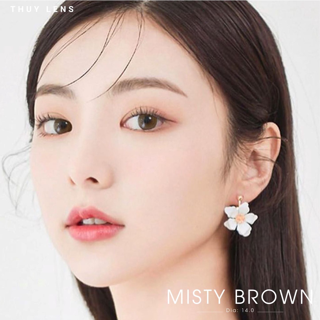 Kính Áp Tròng Cận Nâu Tự Nhiên Zlens Misty Brown Tiêu Chuẩn Nhật Bản