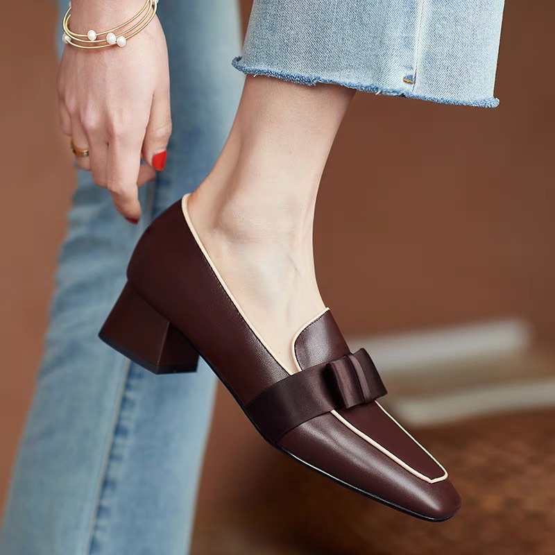 💕 GIÀY LOAFER NƠ LỤA HÀN QUỐC SIZE 35-39