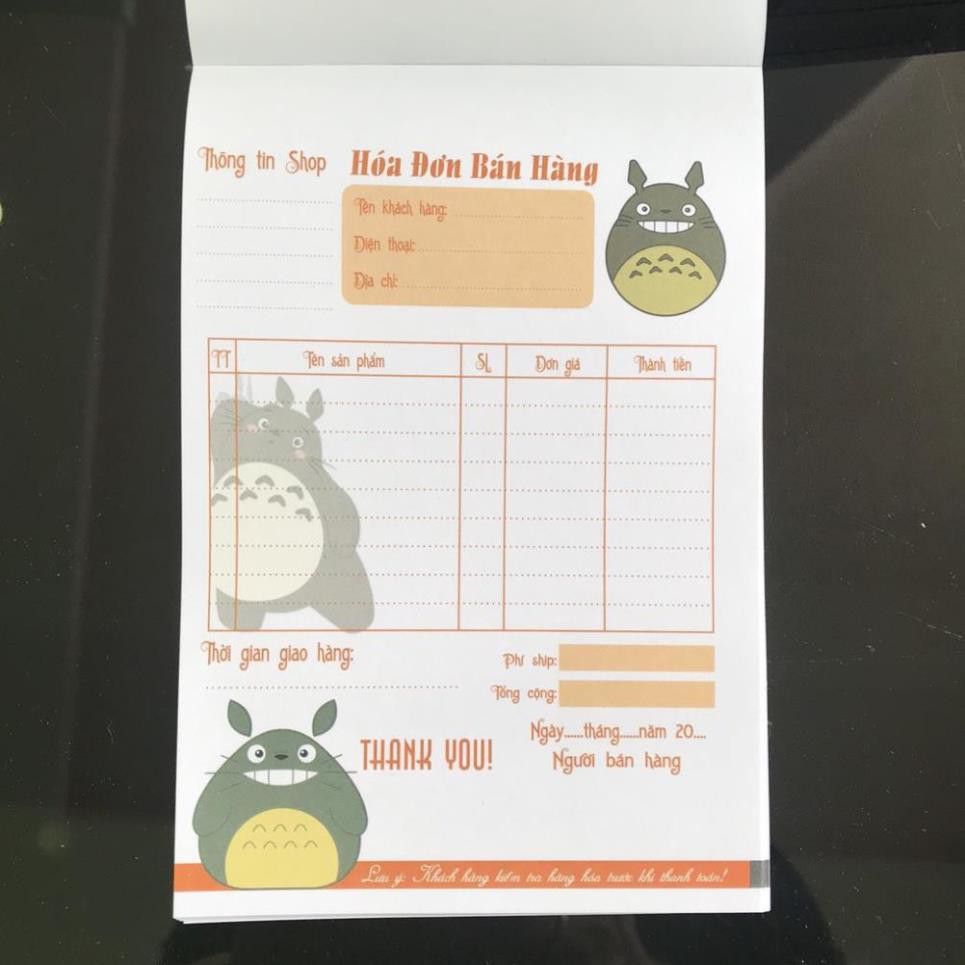 Hóa đơn bán lẻ có in hình cho Shop bán Online