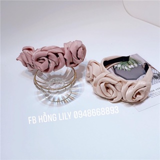 Bờm lụa nơ Hoa Hồng