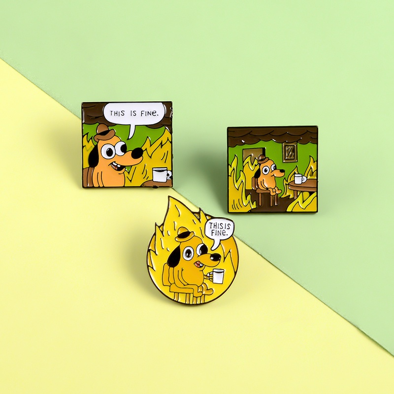 Ghim Cài Áo Hình Cún/Chữ Cái Tiếng Anh Hoạt Hình Dễ Thương 3 Kiểu Dáng Làm Quà Tặng Cho Bạn Bè