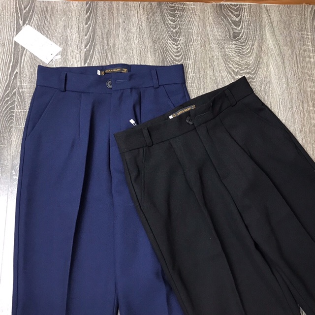 Quần baggy zr mẫu mới chất vitex mềm mịn hai màu xanh đen
