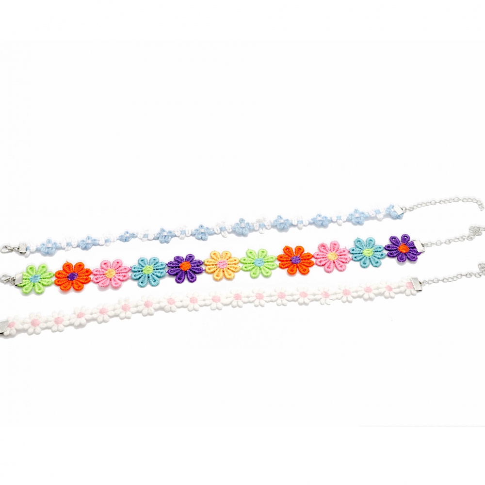Vòng Cổ choker Họa Tiết Hoa Màu Sắc Xinh Xắn Thời Trang Xuân Hè Cho Nữ
