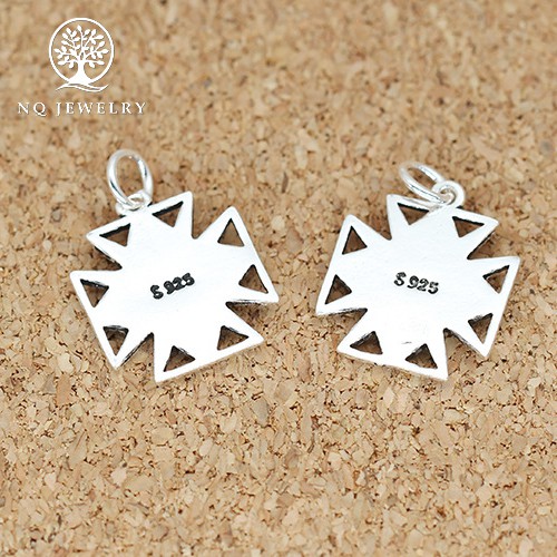 Charm bạc hình thập tự cách tân treo - NQ Jewelry